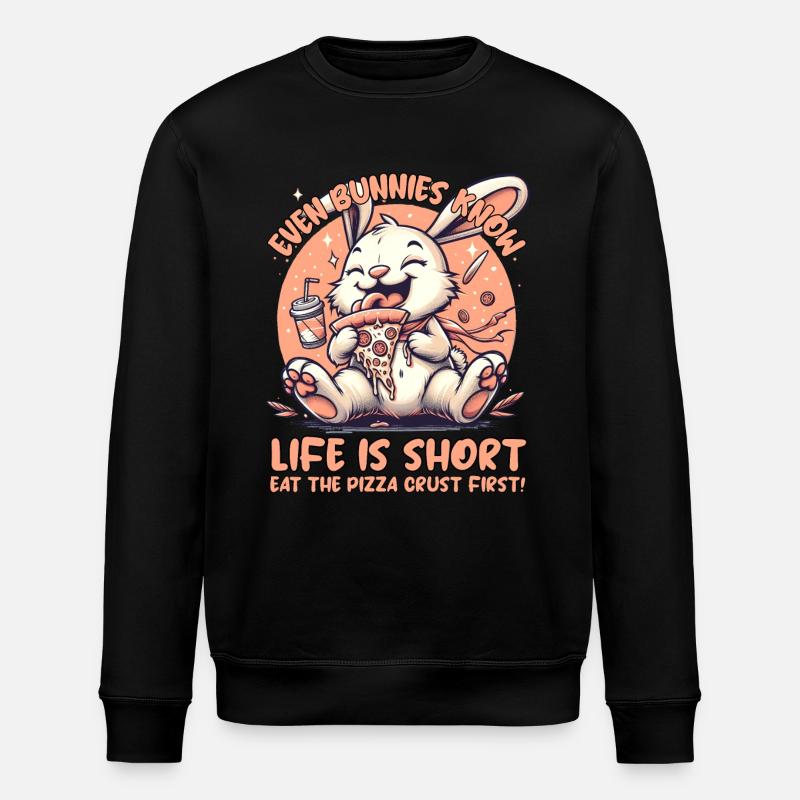 HASEN PIZZA - Stanley/Stella Unisex Bio-Sweatshirt ROLLER - Schwarz