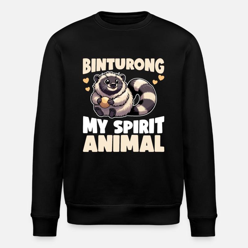 Binturong Tier Binturongs - Stanley/Stella Unisex Bio-Sweatshirt ROLLER - Schwarz
