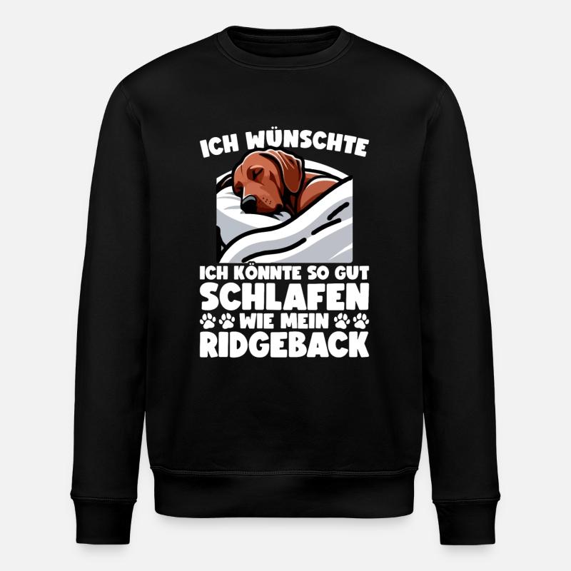Rhodesian Ridgeback Hund Rhodesian Ridgebacks - Stanley/Stella Unisex Bio-Sweatshirt ROLLER - Schwarz