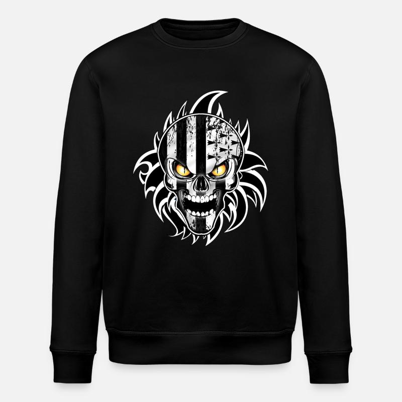 Breizh Skull - Sweat bio ROLLER Stanley/Stella Unisexe - noir