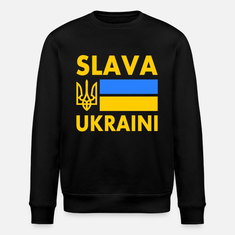 Slava ukraini - Stanley/Stella Unisex Bio-Sweatshirt ROLLER - Schwarz