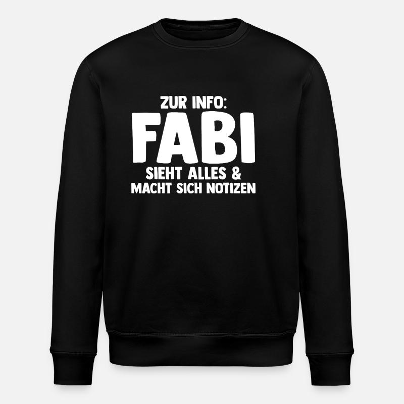 Fabien - Sweat bio ROLLER Stanley/Stella Unisexe - noir