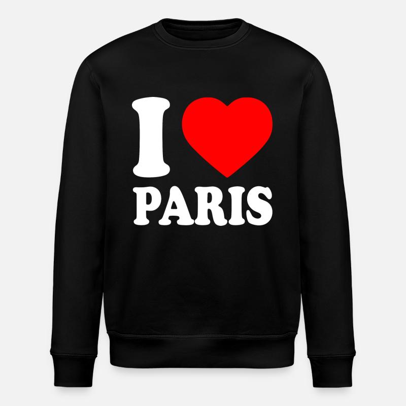 I love paris - Sweat bio ROLLER Stanley/Stella Unisexe - noir
