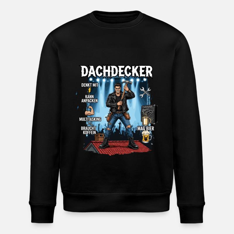 Le couvreur - Sweat bio ROLLER Stanley/Stella Unisexe - noir