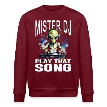 Mister DJ 1 - Stanley/Stella ROLLER Unisex Organic Sweatshirt - burgundy - Front - Nik (191cm)