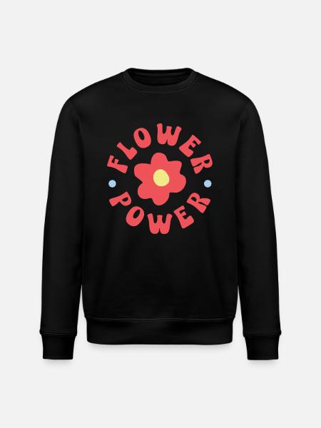 Flower Power - Stanley/Stella Unisex Bio-Sweatshirt ROLLER - Schwarz