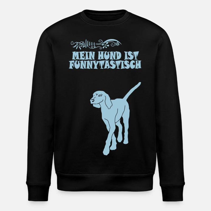 bracke hund - Stanley/Stella Unisex Bio-Sweatshirt ROLLER - Schwarz