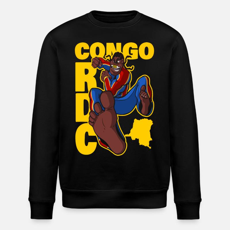 CONGO RDC - Sweat bio ROLLER Stanley/Stella Unisexe - noir