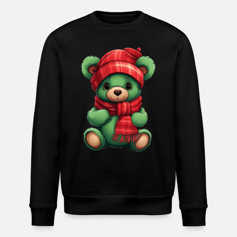 Ours en peluche d’hiver - Sweat bio ROLLER Stanley/Stella Unisexe - noir