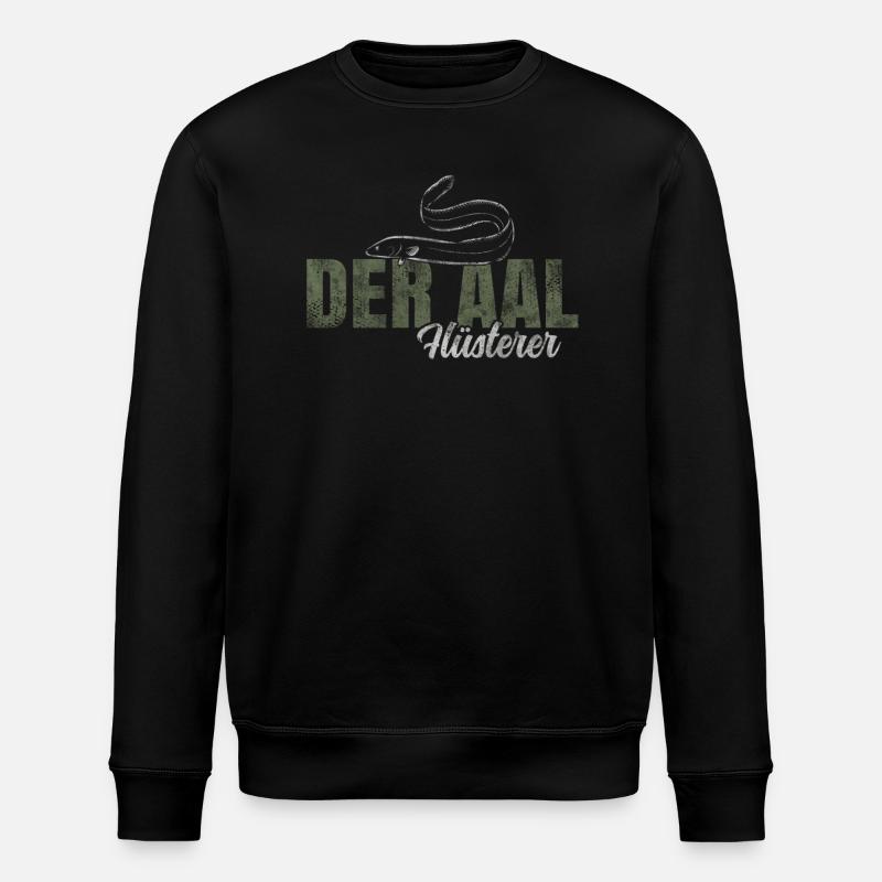 Der Aal Flüsterer - Stanley/Stella Unisex Bio-Sweatshirt ROLLER - Schwarz