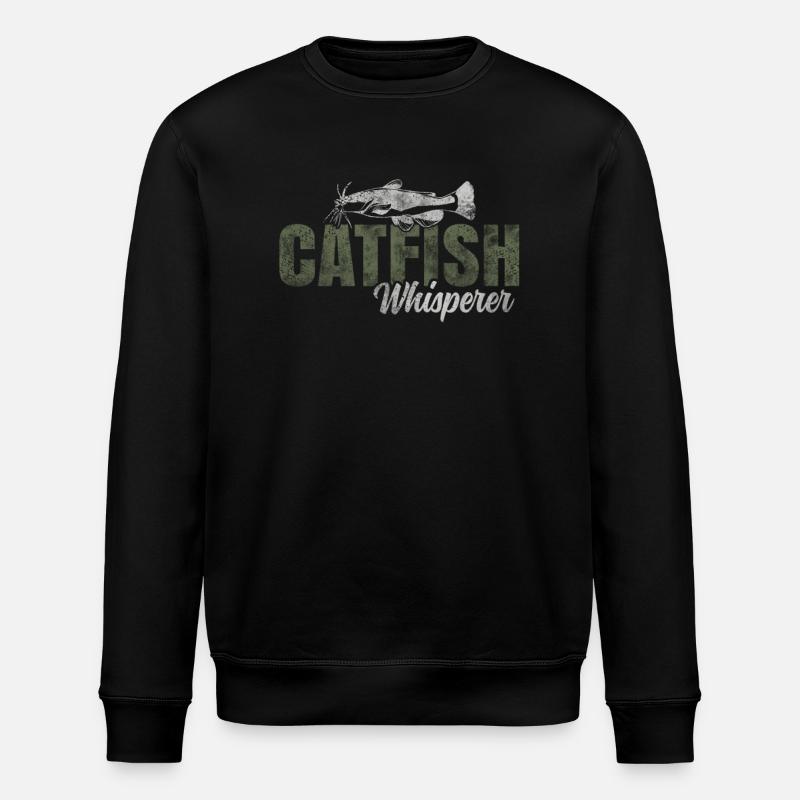 Catfish Whisperer - Stanley/Stella ROLLER Unisex Organic Sweatshirt - black