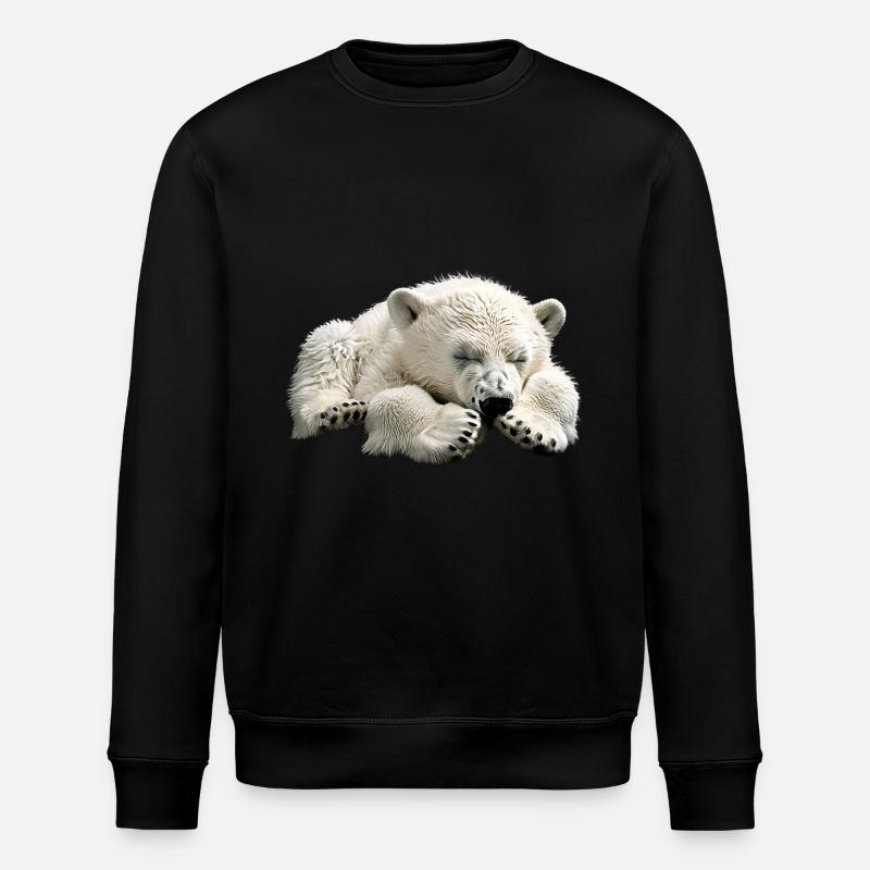 Polar bear - Stanley/Stella ROLLER Unisex Organic Sweatshirt - black