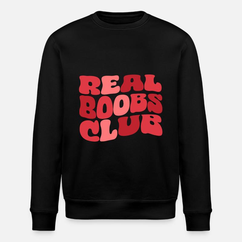 Real Boobs Club - Stanley/Stella Unisex Bio-Sweatshirt ROLLER - Schwarz
