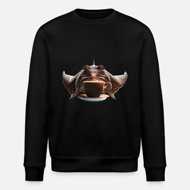 Stingray Kaffee - Stanley/Stella Unisex Bio-Sweatshirt ROLLER - Schwarz