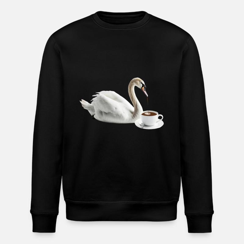Schwan Kaffee - Stanley/Stella Unisex Bio-Sweatshirt ROLLER - Schwarz