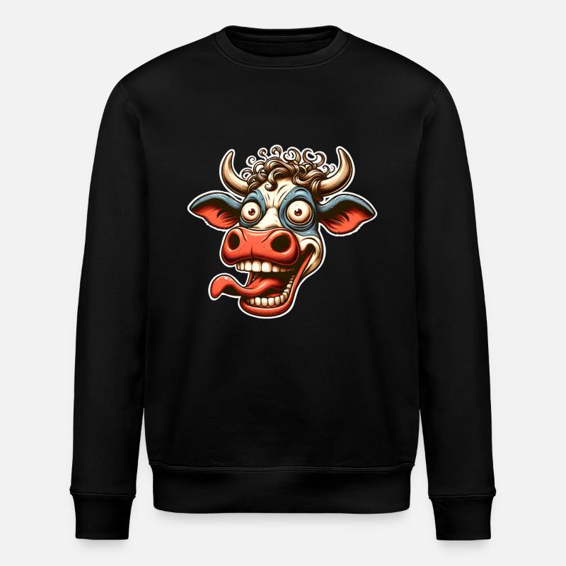 Kuh - Stanley/Stella Unisex Bio-Sweatshirt ROLLER - Schwarz