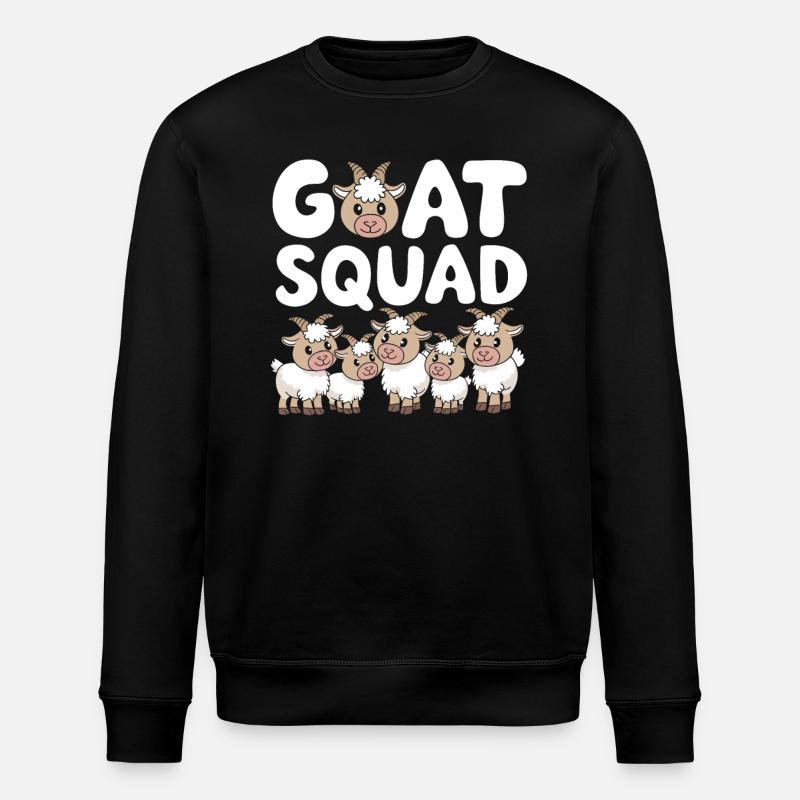 Ziege Gruppen Design Ziege Squad - Stanley/Stella Unisex Bio-Sweatshirt ROLLER - Schwarz