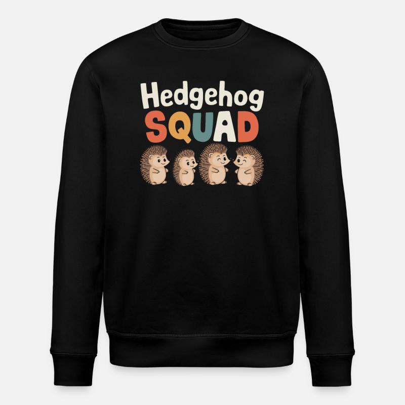 Hedgehog Groups Design Hedgehog Squad - Stanley/Stella ROLLER Unisex Organic Sweatshirt - black
