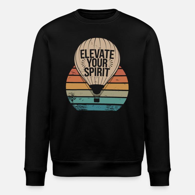 Inspiration montgolfière : Élevez votre - Sweat bio ROLLER Stanley/Stella Unisexe - noir