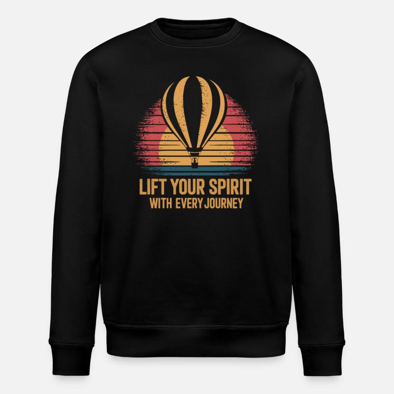 Message d’inspiration en montgolfière : Hebe - Sweat bio ROLLER Stanley/Stella Unisexe - noir