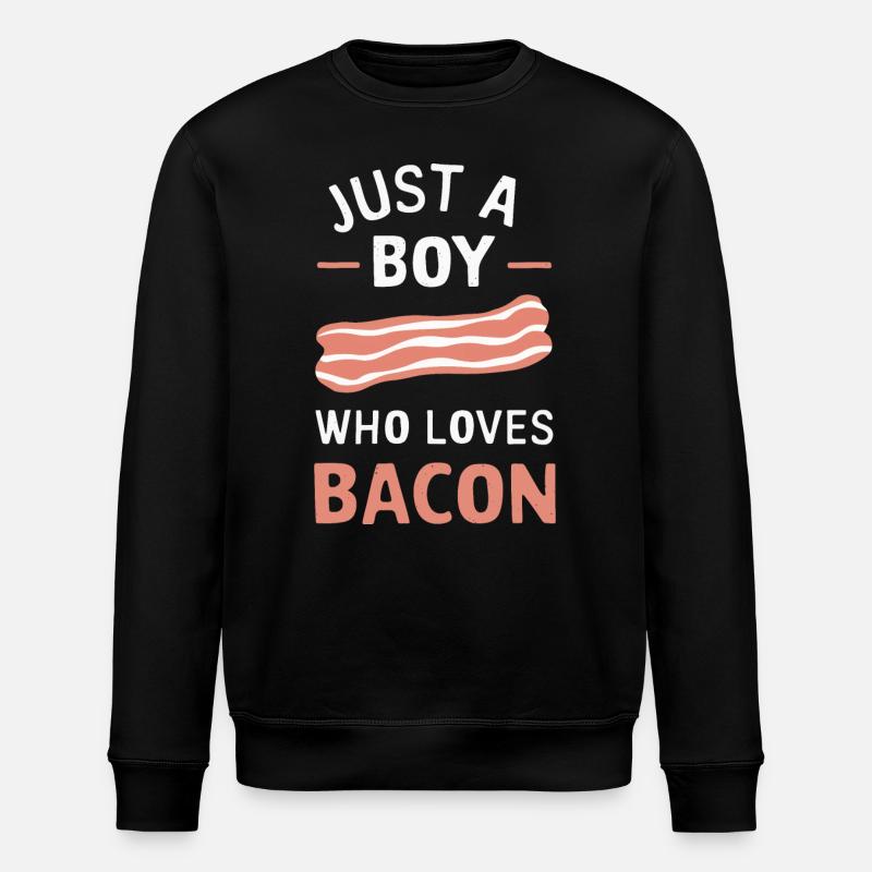 Bacon Breakfast Bacon - Stanley/Stella ROLLER Unisex Organic Sweatshirt - black