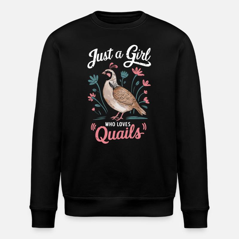 Quail Bird Quails - Stanley/Stella ROLLER Unisex Organic Sweatshirt - black