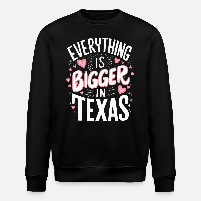 Texas State Texans Texas - Stanley/Stella ROLLER Unisex Organic Sweatshirt - black