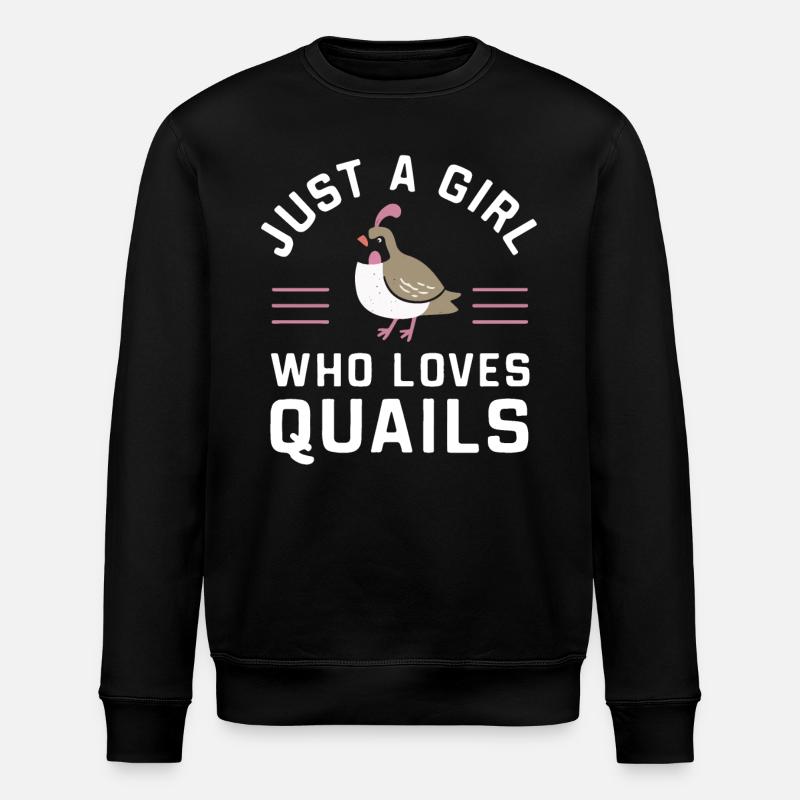 Caille Oiseau Cailles - Sweat bio ROLLER Stanley/Stella Unisexe - noir