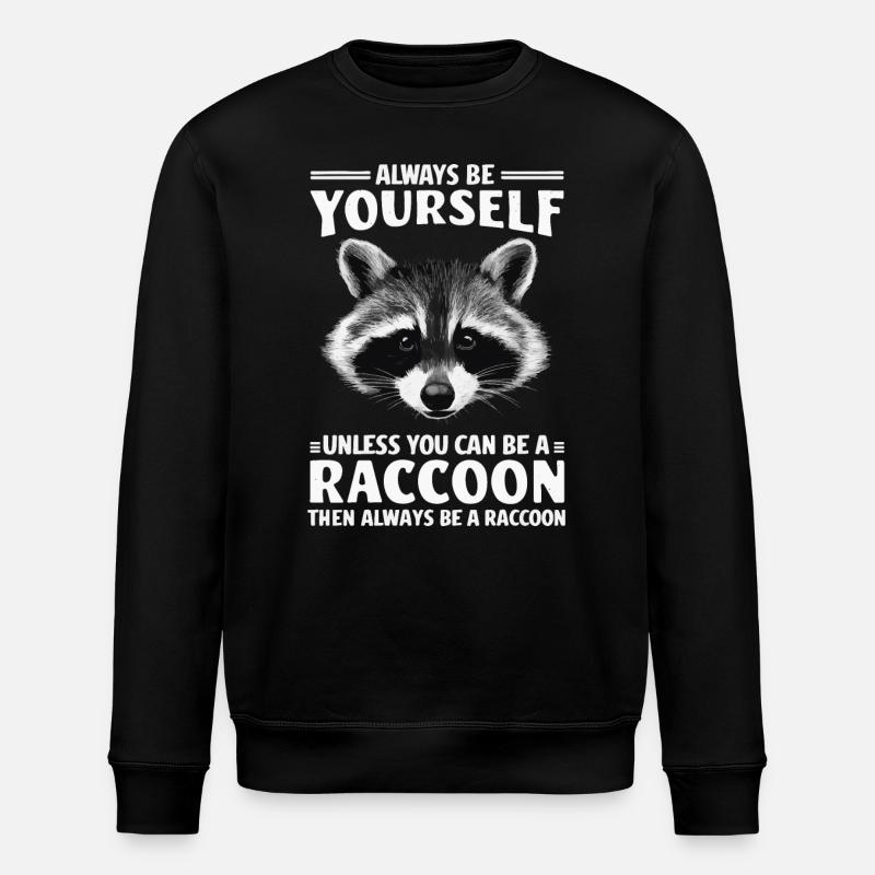 Raton laveur - Sweat bio ROLLER Stanley/Stella Unisexe - noir