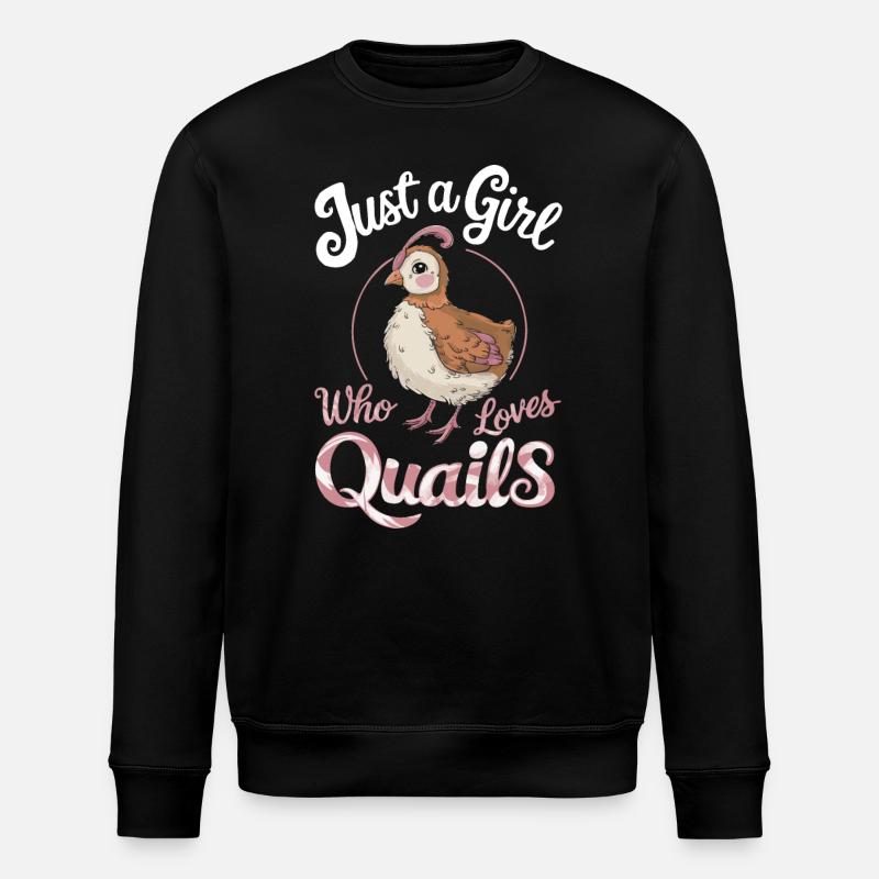 Caille Oiseau Cailles - Sweat bio ROLLER Stanley/Stella Unisexe - noir