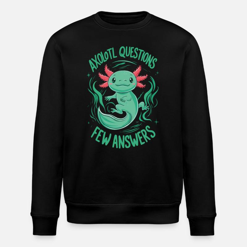 Axolotl Fish - Stanley/Stella ROLLER Unisex Organic Sweatshirt - black