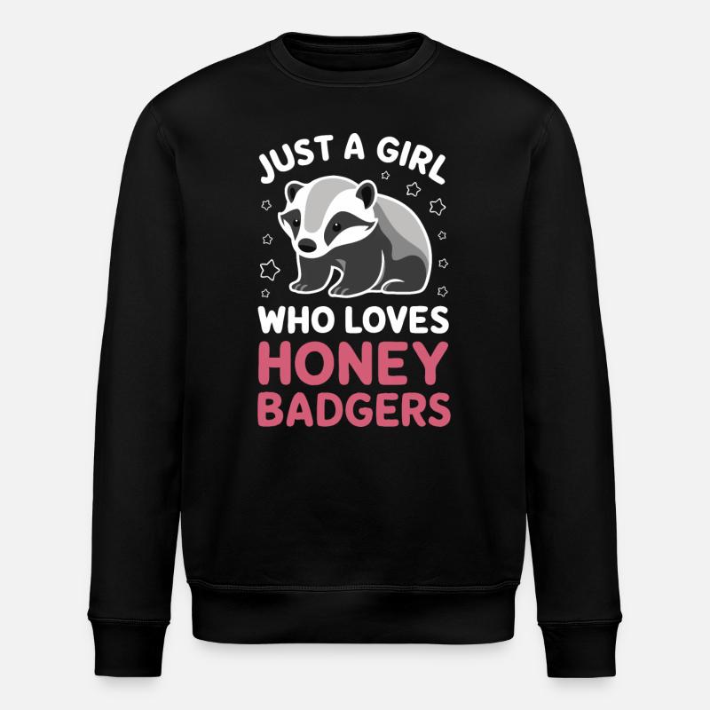 Dachs Honigdachs Tier - Stanley/Stella Unisex Bio-Sweatshirt ROLLER - Schwarz