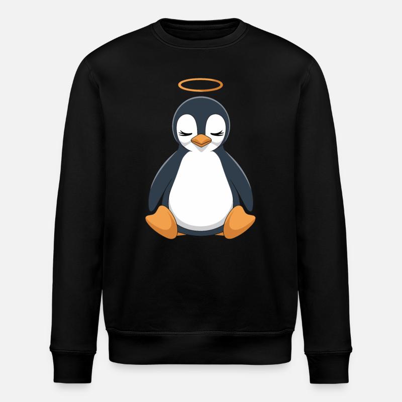 Pingouin mignon avec halo - Sweat bio ROLLER Stanley/Stella Unisexe - noir