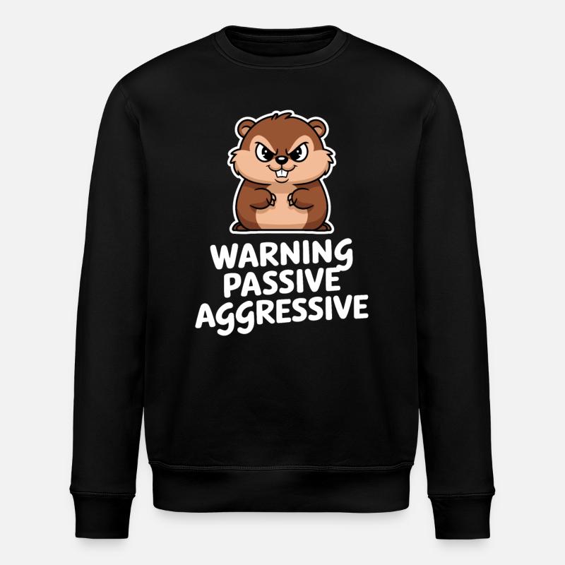 Attention : Rongeur passif-agressif - Sweat bio ROLLER Stanley/Stella Unisexe - noir