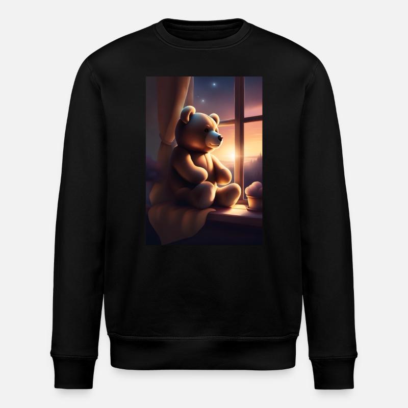 Süßer Teddybär - Stanley/Stella Unisex Bio-Sweatshirt ROLLER - Schwarz