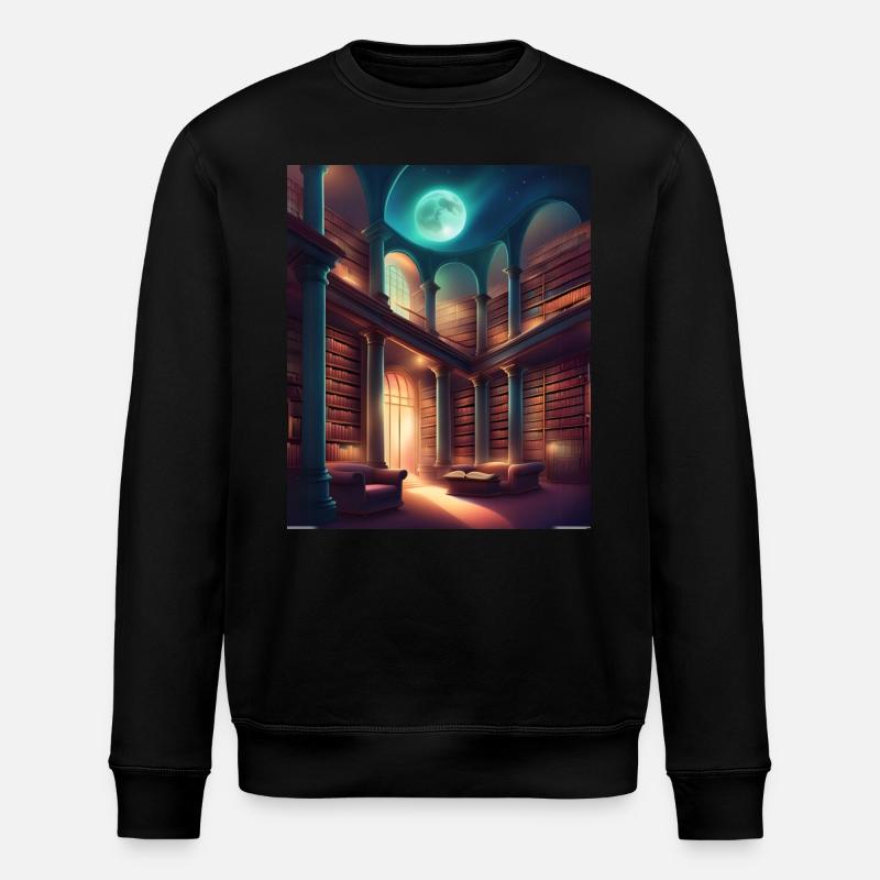 Fantasy library - Stanley/Stella ROLLER Unisex Organic Sweatshirt - black