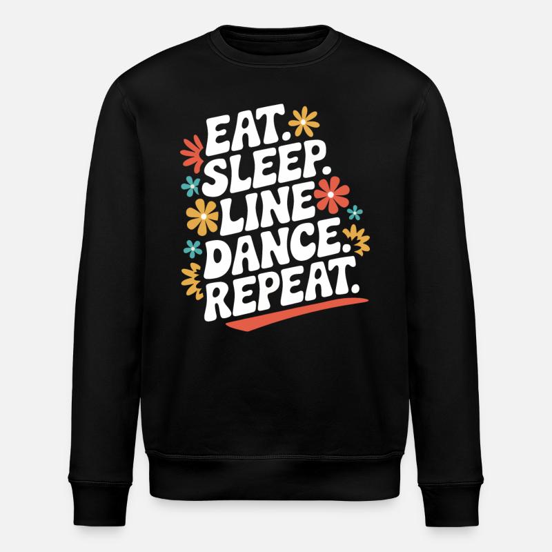 Line Dancing Dancing Dancers - Stanley/Stella ROLLER Unisex Organic Sweatshirt - black