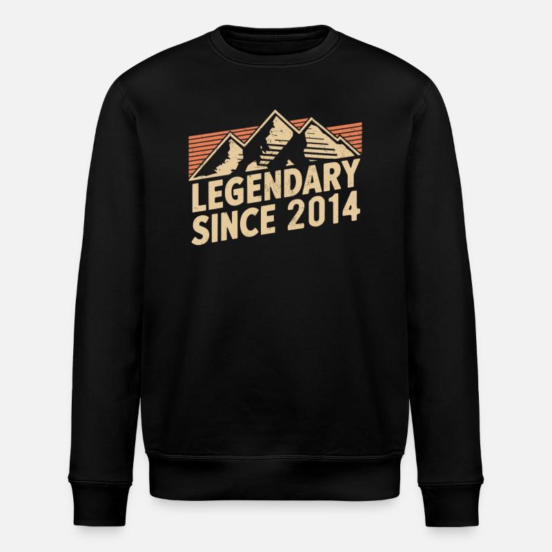 Legendary since 2014 Birthday - Stanley/Stella ROLLER Unisex Organic Sweatshirt - black