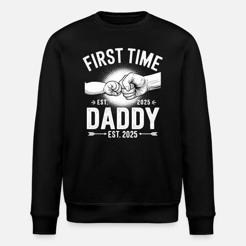 First time dad since 2025 - Stanley/Stella ROLLER Unisex Organic Sweatshirt - black