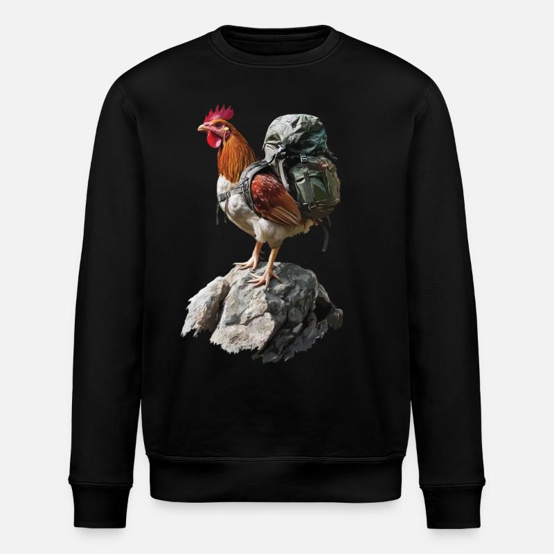 Huhn Hahn - Stanley/Stella Unisex Bio-Sweatshirt ROLLER - Schwarz
