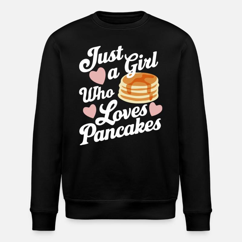 Pancakes Frühstück Essen Pancake - Stanley/Stella Unisex Bio-Sweatshirt ROLLER - Schwarz