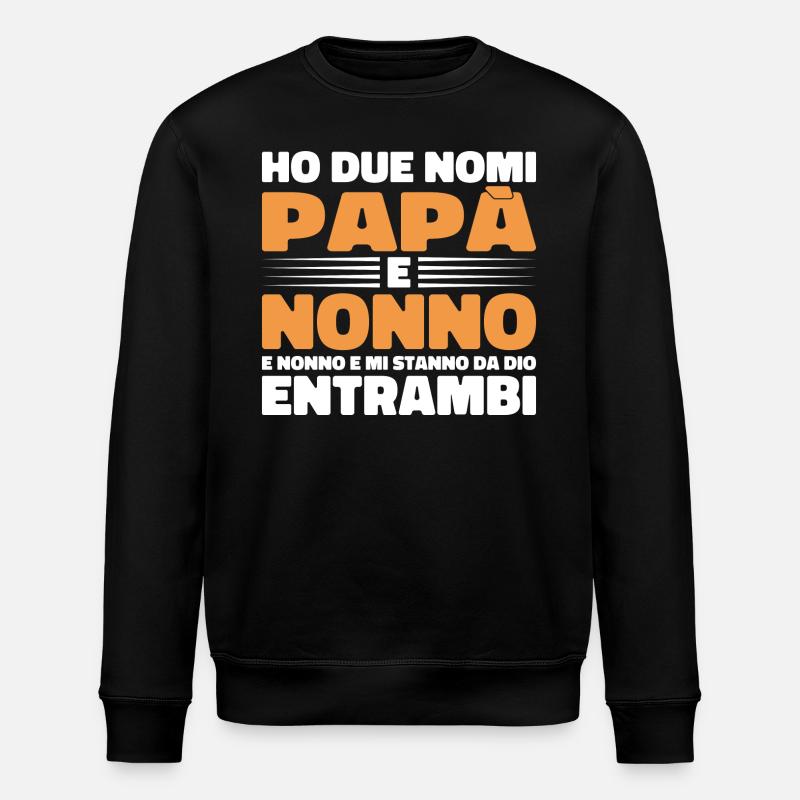 Papa und Opa - Stanley/Stella Unisex Bio-Sweatshirt ROLLER - Schwarz