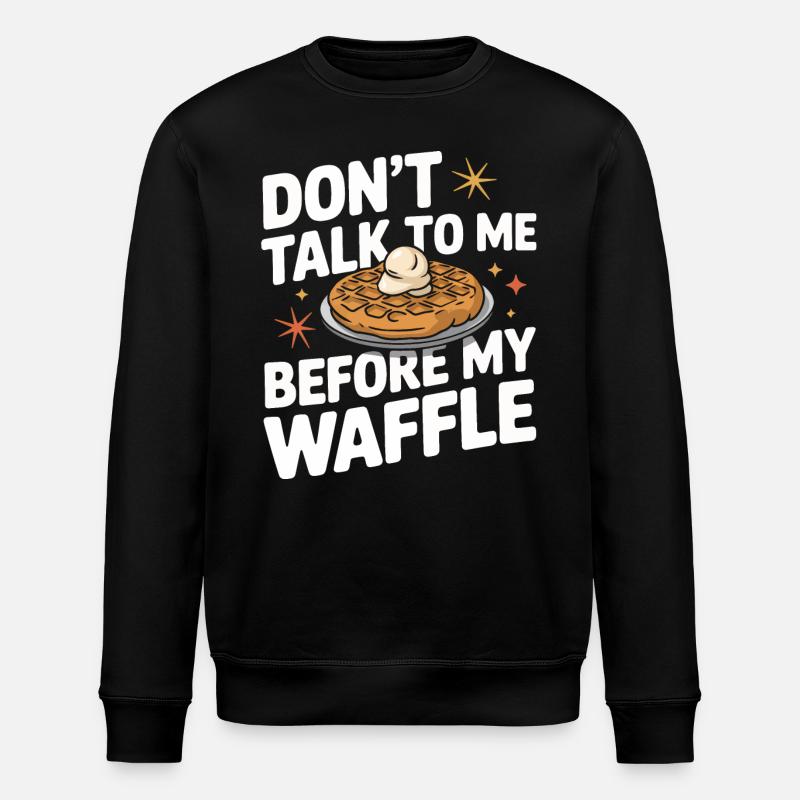 Waffles Breakfast Sweets - Stanley/Stella ROLLER Unisex Organic Sweatshirt - black