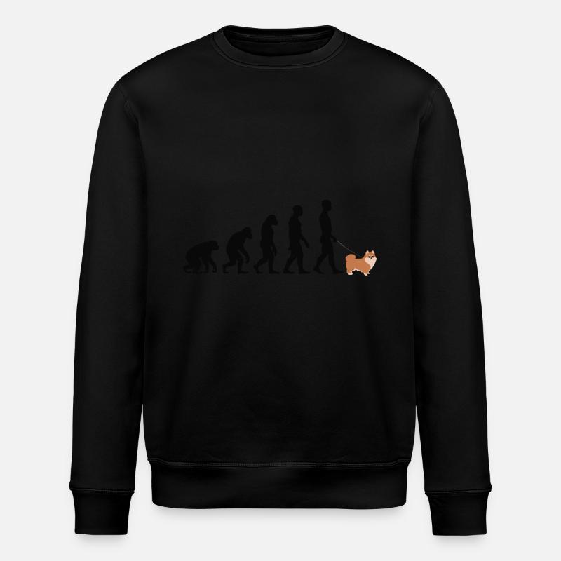 Dwarf spitz - Stanley/Stella ROLLER Unisex Organic Sweatshirt - black