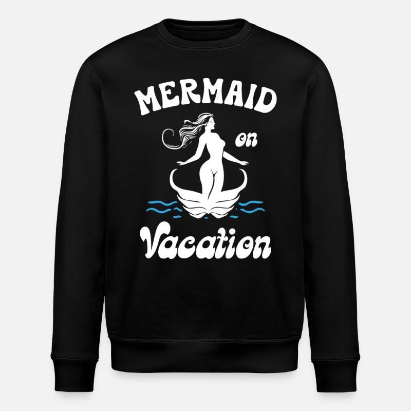 Mermaid on Vacation - Stanley/Stella Unisex Bio-Sweatshirt ROLLER - Schwarz