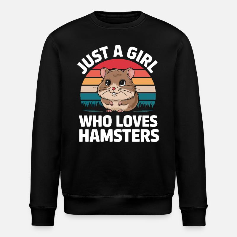 Hamster - Stanley/Stella Unisex Bio-Sweatshirt ROLLER - Schwarz