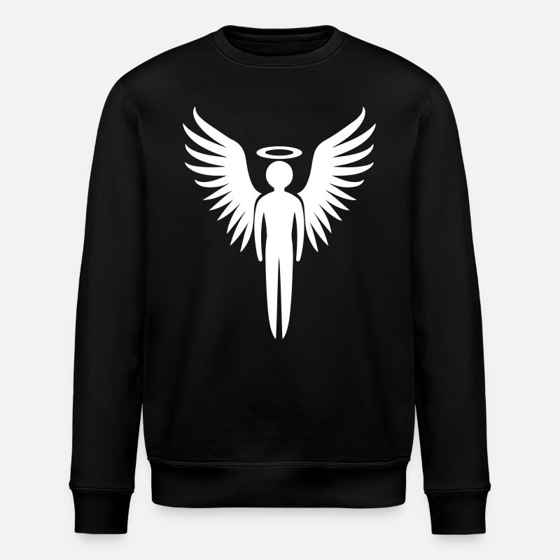 Engel Flügel - Stanley/Stella Unisex Bio-Sweatshirt ROLLER - Schwarz