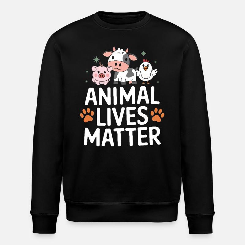 Vegetarian Vegan Veggie Vegetarian - Stanley/Stella ROLLER Unisex Organic Sweatshirt - black