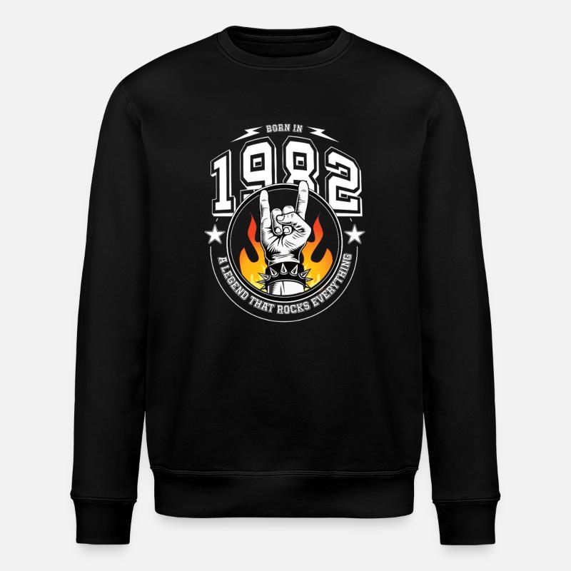 1982 Anniversaire, berce tout - Sweat bio ROLLER Stanley/Stella Unisexe - noir