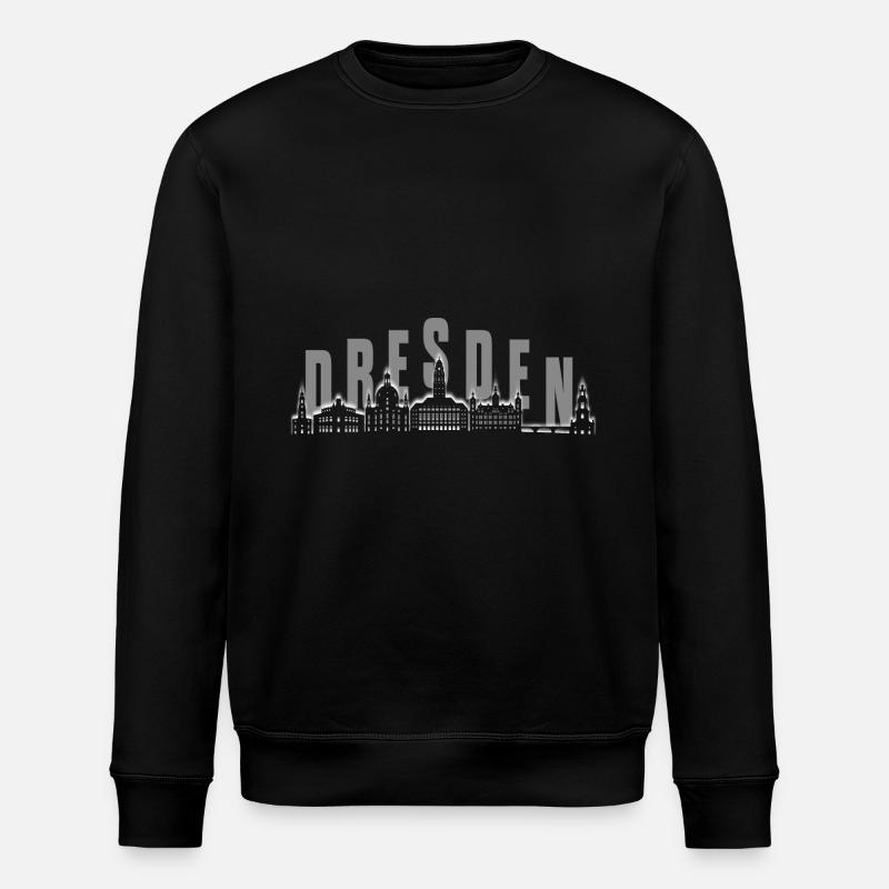 Dresden Skyline - Stanley/Stella ROLLER Unisex Organic Sweatshirt - black